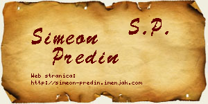 Simeon Predin vizit kartica